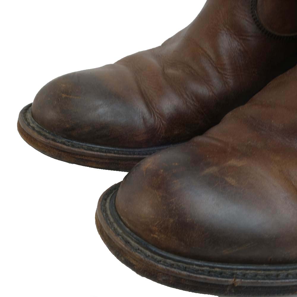 PADRONE パドローネ バック ジップ ブーツ ブラウン系 実寸約26㎝【中古】