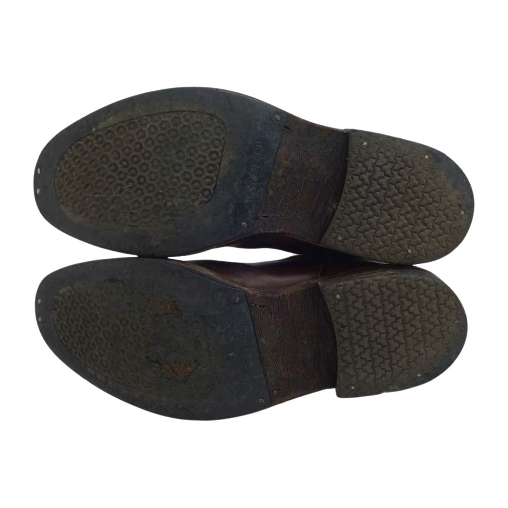 PADRONE パドローネ バック ジップ ブーツ ブラウン系 実寸約26㎝【中古】