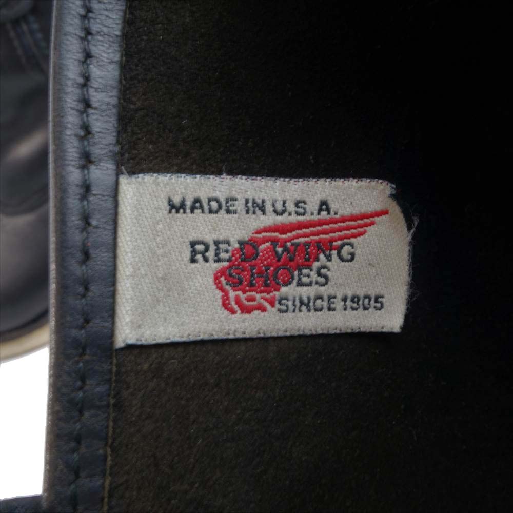 RED WING レッドウィング 従羽 タグ 8169 PECOS BOOTS ペコス ブーツ ブラック系 実寸約25.5㎝【中古】