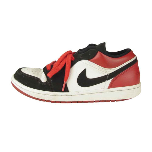 NIKE ナイキ 553558-116 AIR JORDAN 1 エア ジョーダン LOW Black Toe スニーカー マルチカラー系 26㎝【中古】