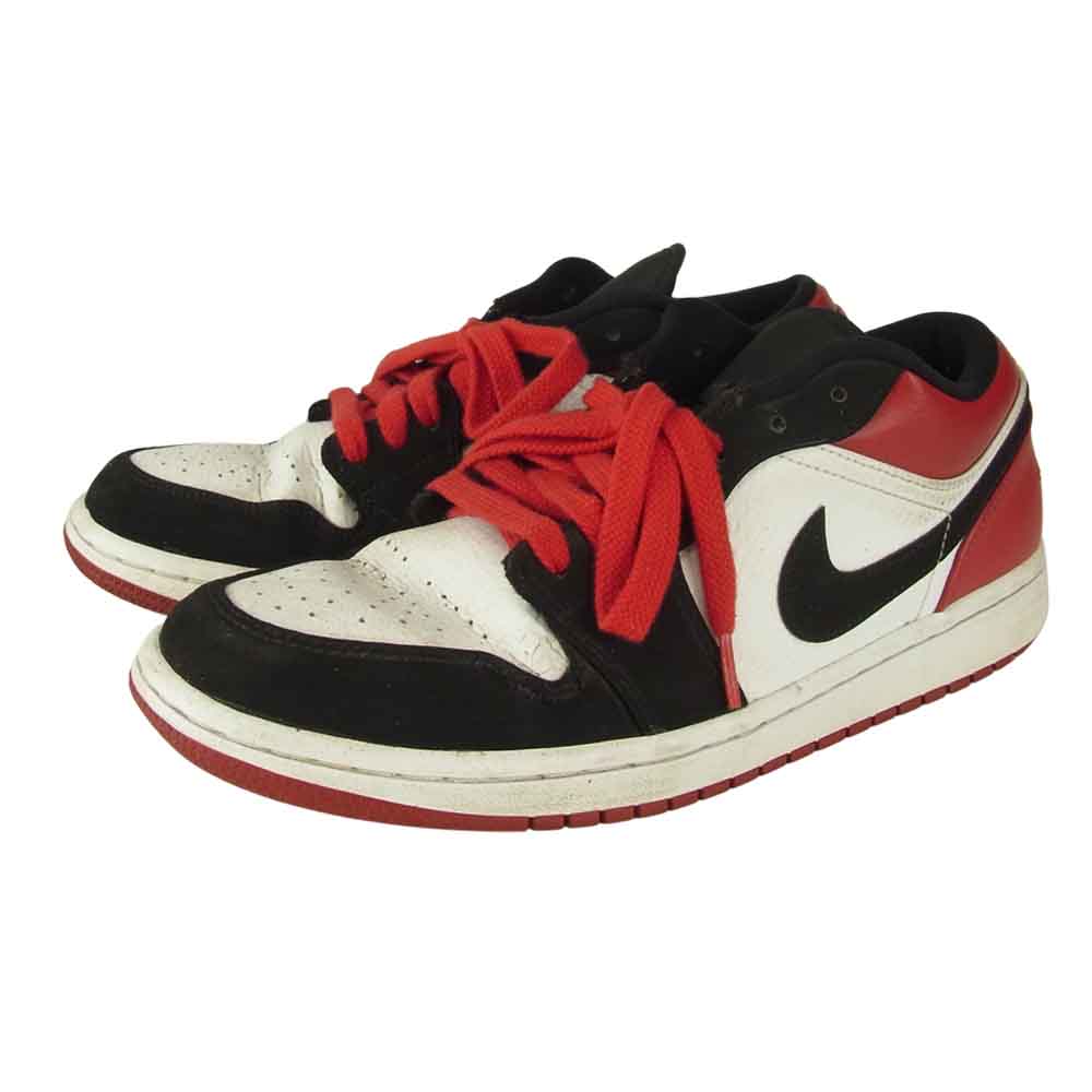 NIKE ナイキ 553558-116 AIR JORDAN 1 エア ジョーダン LOW Black Toe スニーカー マルチカラー系 26㎝【中古】