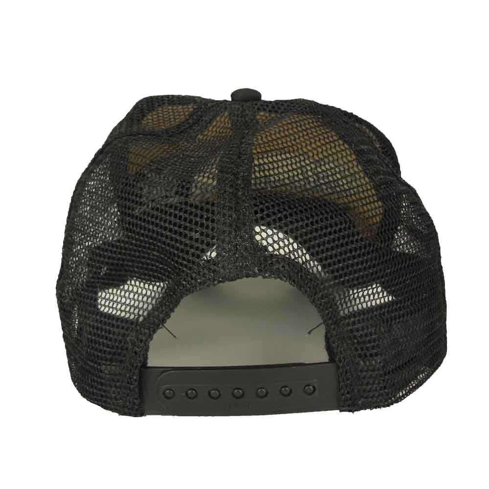 RUDE GALLERY BLACK REBEL ルードギャラリーブラックレーベル ロゴ メッシュ キャップ ブラック系【中古】