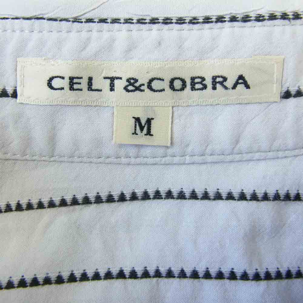 Celt&Cobra ケルト&コブラ 3AWSH-01B ストライプ シャツ 長袖 ホワイト系 M【中古】