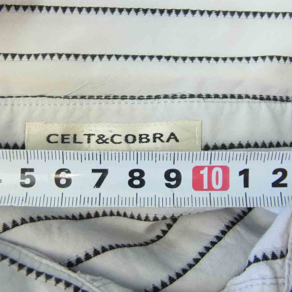 Celt&Cobra ケルト&コブラ 3AWSH-01B ストライプ シャツ 長袖 ホワイト系 M【中古】