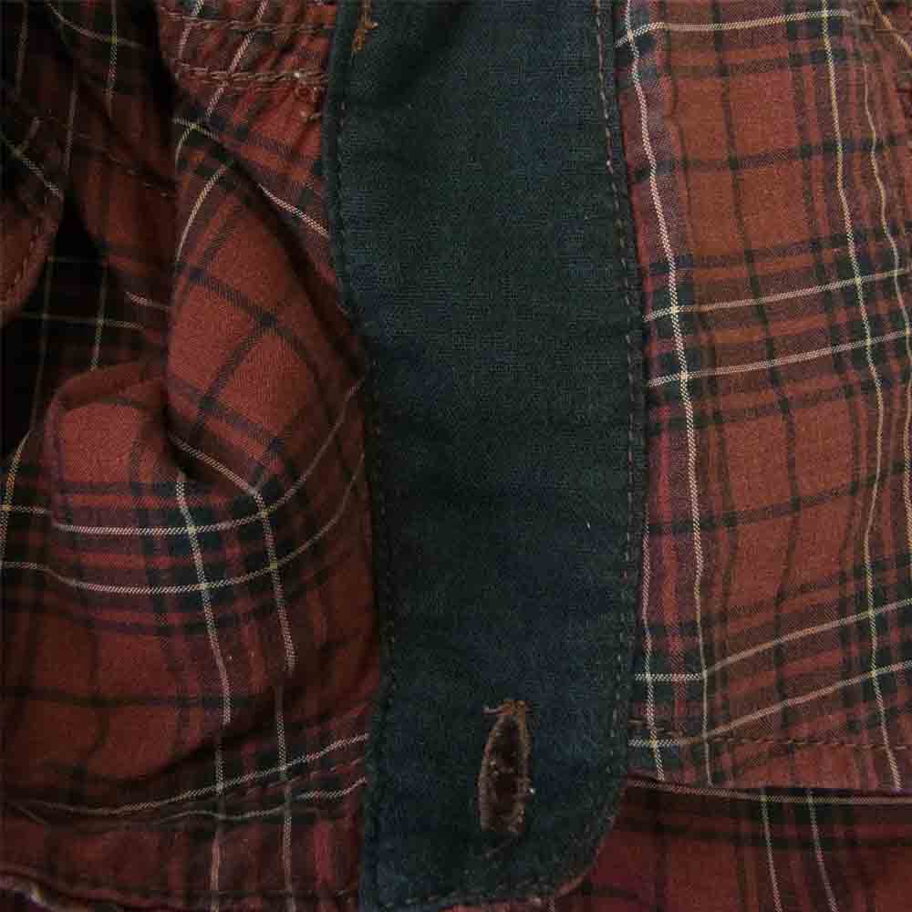 RUDE GALLERY BLACK REBEL ルードギャラリーブラックレーベル ウェスタン シャツ チェック 長袖  エンジ系 M【中古】