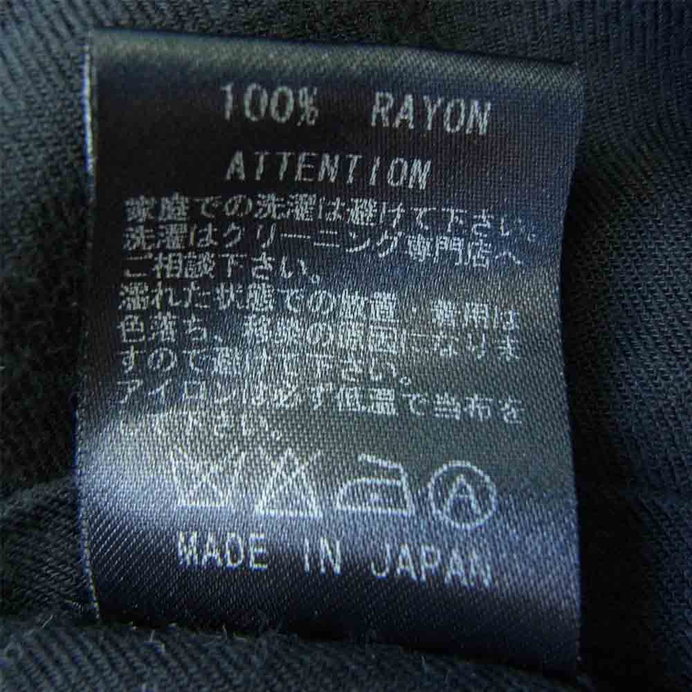RUDE GALLERY BLACK REBEL ルードギャラリーブラックレーベル オープンカラー ボーリング シャツ 半袖 ロゴ 刺繍 ブラック系 L【中古】