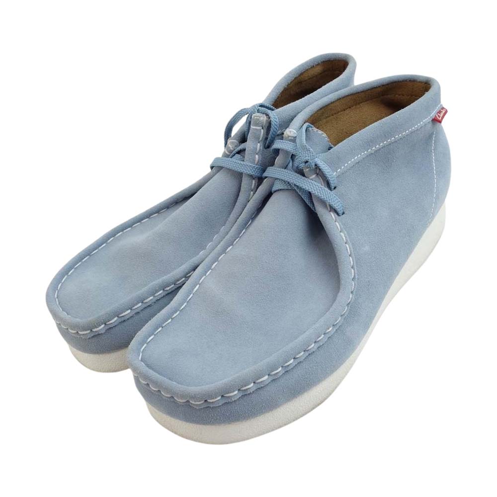 Clarks クラークス 30563 スエード ワラビー シューズ BLUE/WHITE 8.5 M【中古】