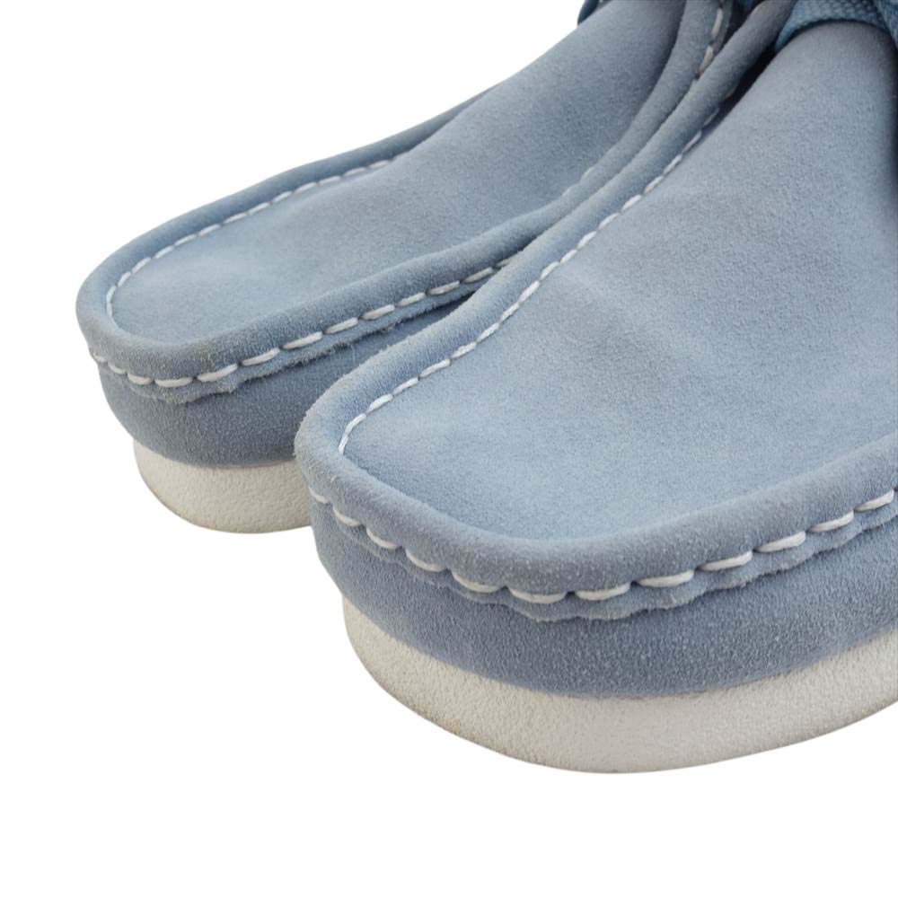Clarks クラークス 30563 スエード ワラビー シューズ BLUE/WHITE 8.5 M【中古】