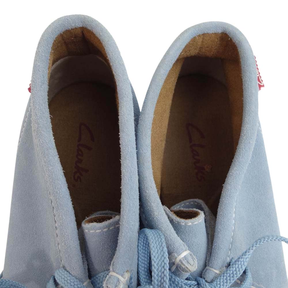 Clarks クラークス 30563 スエード ワラビー シューズ BLUE/WHITE 8.5 M【中古】