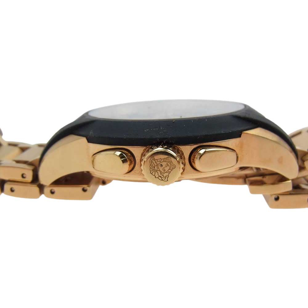 VERSACE ヴェルサーチ VEM800318 キャラクタークロノ クロノグラフ クオーツ 腕時計 ゴールド系【中古】