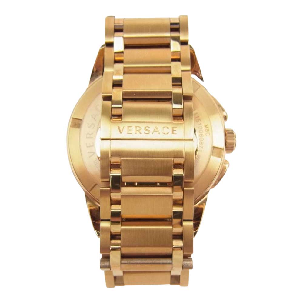 VERSACE ヴェルサーチ VEM800318 キャラクタークロノ クロノグラフ クオーツ 腕時計 ゴールド系【中古】