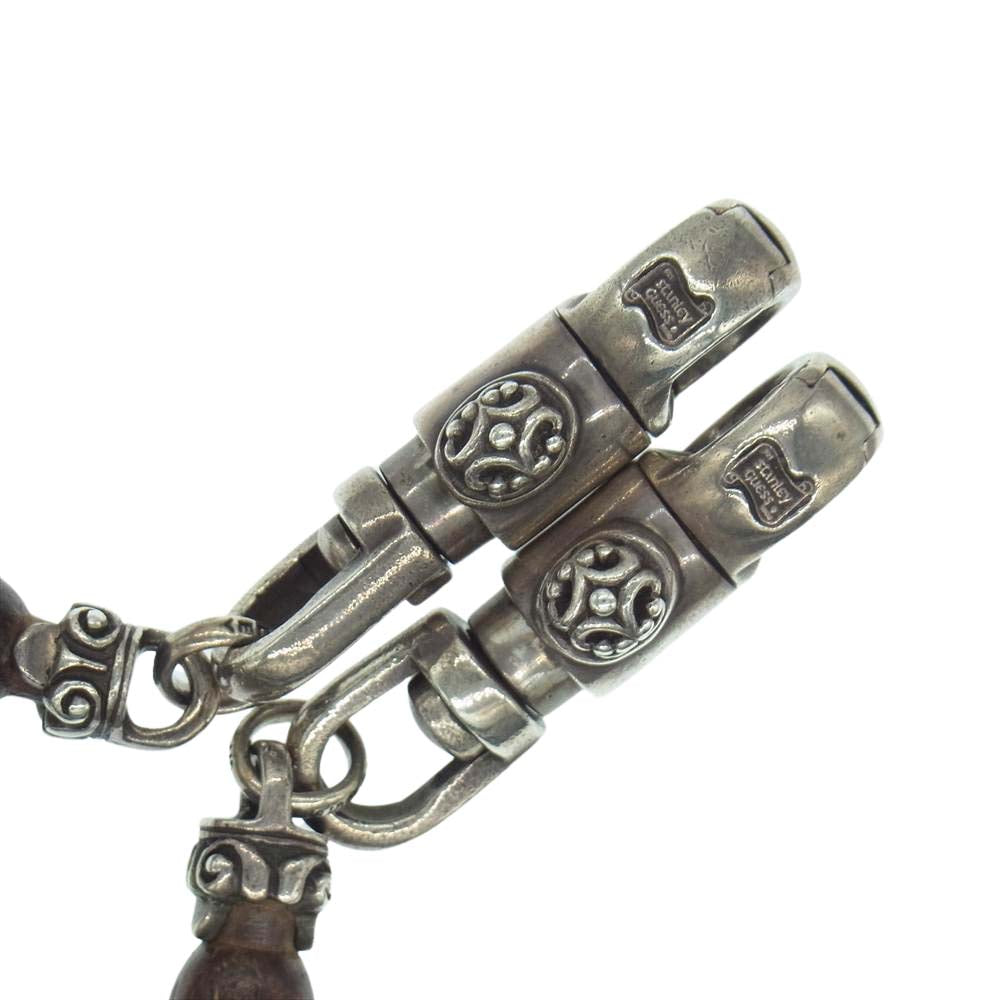STANLEY GUESS スタンリーゲス スモール バレルクリップ ウッドボール ウォレットチェーン シルバー系【中古】
