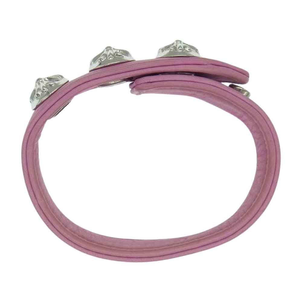 CHROME HEARTS クロムハーツ（原本無） 3BTN2SNP クロスボールボタン スナップ ブレスレット ピンク ロジウムコーティング ピンク系【中古】