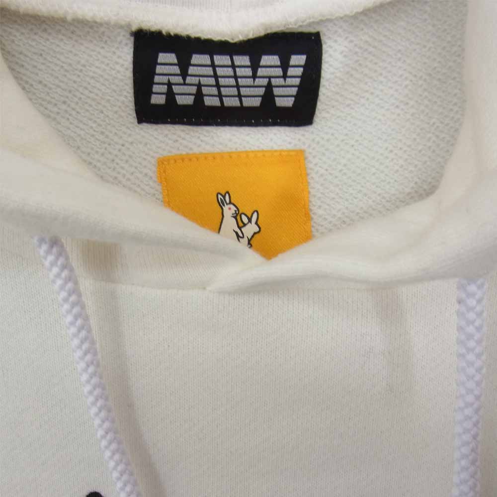 エフアールツー × MIW MIWFR2-SWP-002 ロゴ プリント プルオーバー フーディ ホワイト系 M【中古】