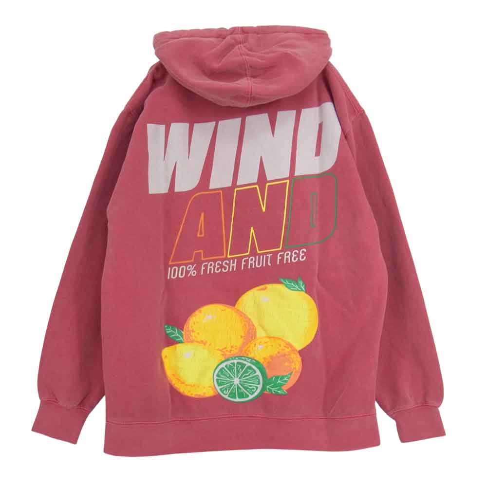 WIND AND SEA ウィンダンシー 21SS WDS-21S-TPS-03 HOODIE ロゴ プリント プルオーバー パーカー フーディ レッド系 S【新古品】【未使用】【中古】
