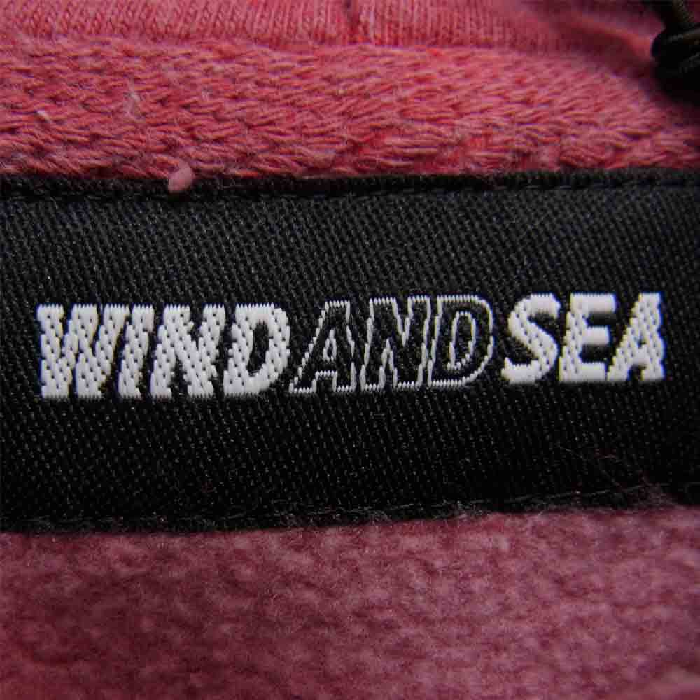 WIND AND SEA ウィンダンシー 21SS WDS-21S-TPS-03 HOODIE ロゴ プリント プルオーバー パーカー フーディ レッド系 S【新古品】【未使用】【中古】