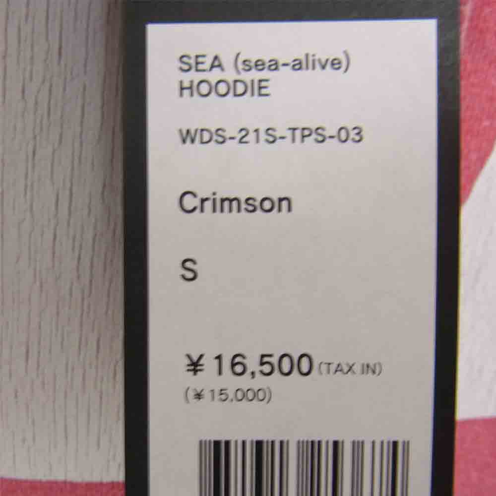 WIND AND SEA ウィンダンシー 21SS WDS-21S-TPS-03 HOODIE ロゴ プリント プルオーバー パーカー フーディ レッド系 S【新古品】【未使用】【中古】