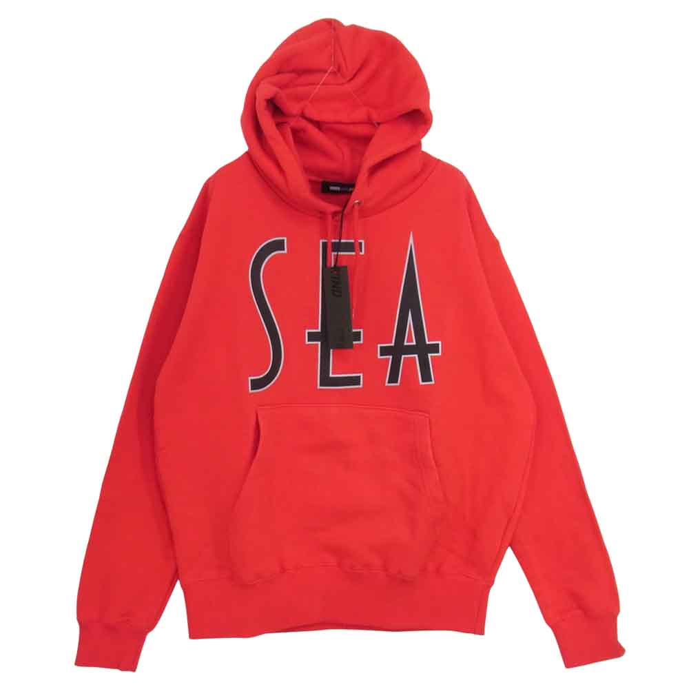 WIND AND SEA ウィンダンシー 20AW WDS-20A-TPS-05 HOODIE ロゴ プリント プルオーバー パーカー フーディ レッド系 S【新古品】【未使用】【中古】
