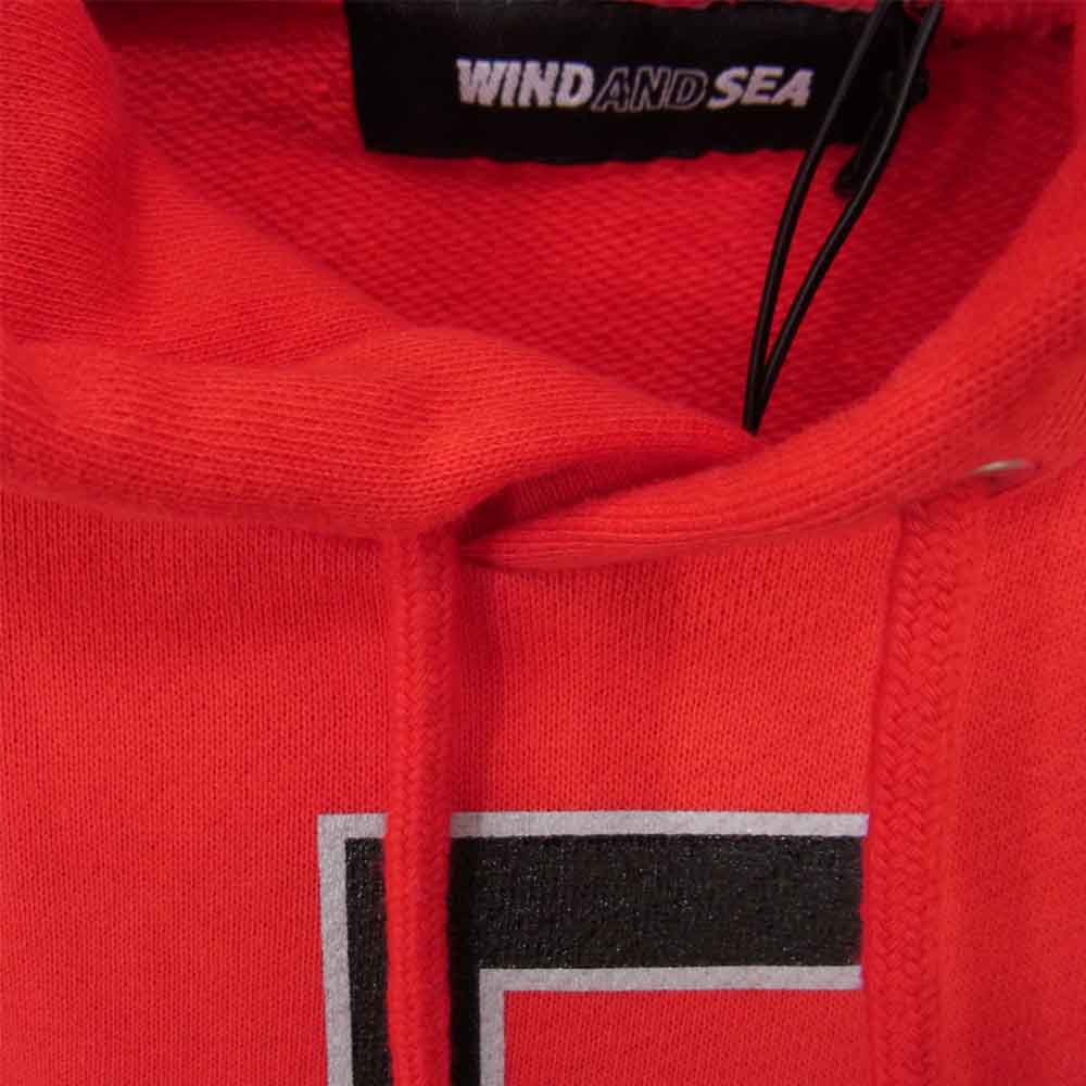 WIND AND SEA ウィンダンシー 20AW WDS-20A-TPS-05 HOODIE ロゴ プリント プルオーバー パーカー フーディ レッド系 S【新古品】【未使用】【中古】