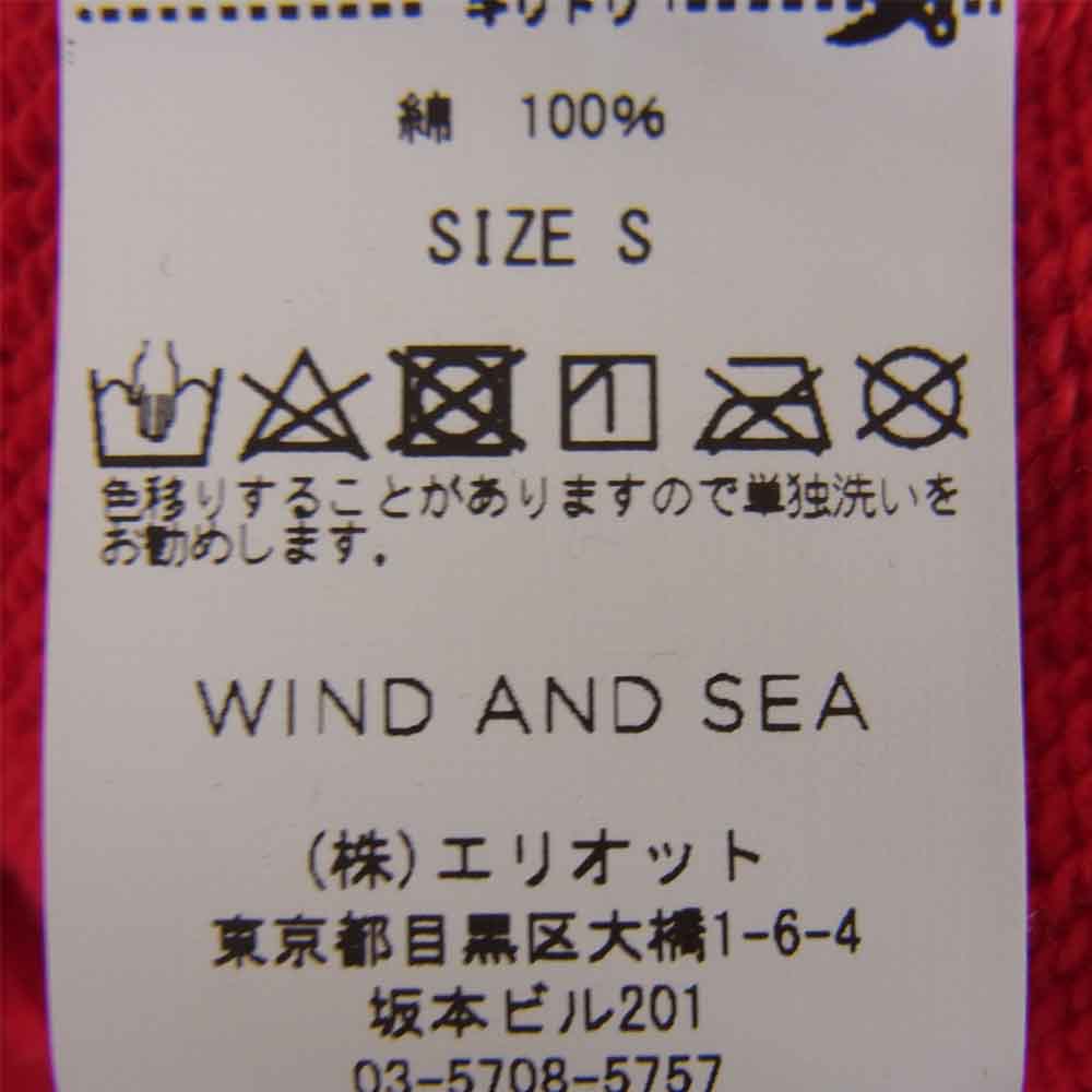 WIND AND SEA ウィンダンシー 20AW WDS-20A-TPS-05 HOODIE ロゴ プリント プルオーバー パーカー フーディ レッド系 S【新古品】【未使用】【中古】