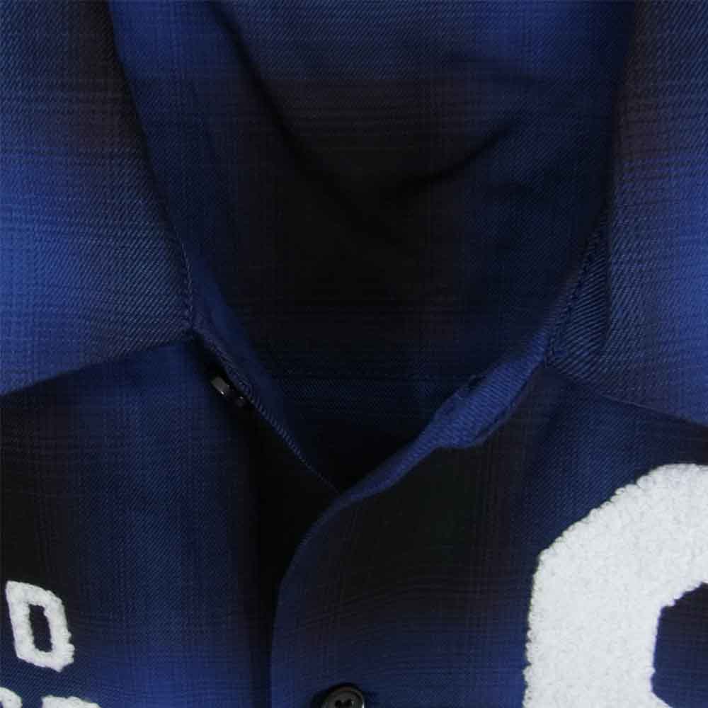 WIND AND SEA ウィンダンシー WDS-BYT-RS-05 BEYOUTH-S-Plaid Shirt ロゴ チェック 長袖 プレイド シャツ ブルー系 S【中古】