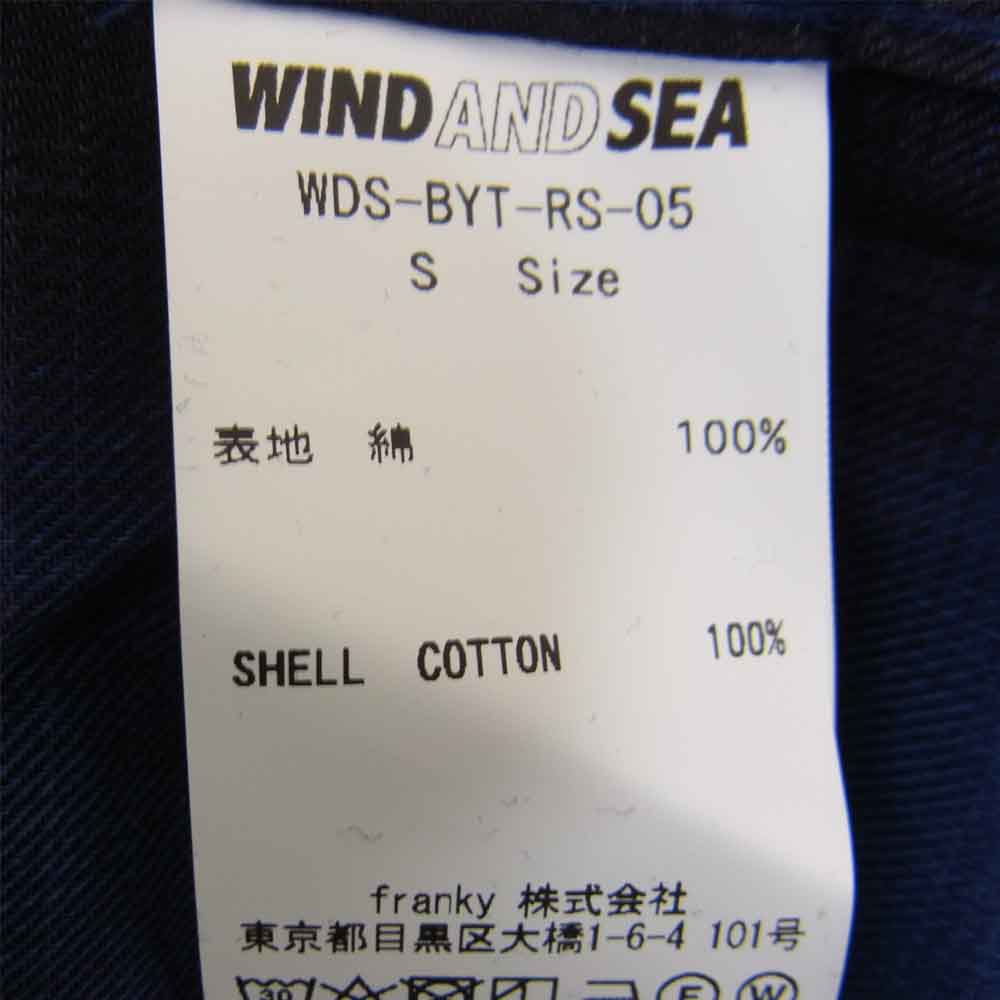 WIND AND SEA ウィンダンシー WDS-BYT-RS-05 BEYOUTH-S-Plaid Shirt ロゴ チェック 長袖 プレイド シャツ ブルー系 S【中古】