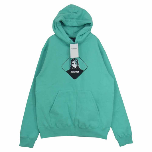 F.C.R.B. エフシーアールビー FCRB-212118 × X-girl SUPPORTER SWEAT HOODIE エックスガール サポーター スウェット フーディ ブルー系 S【新古品】【未使用】【中古】