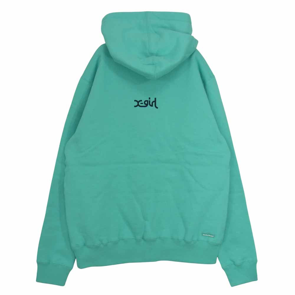 F.C.R.B. エフシーアールビー FCRB-212118 × X-girl SUPPORTER SWEAT HOODIE エックスガール サポーター スウェット フーディ ブルー系 S【新古品】【未使用】【中古】