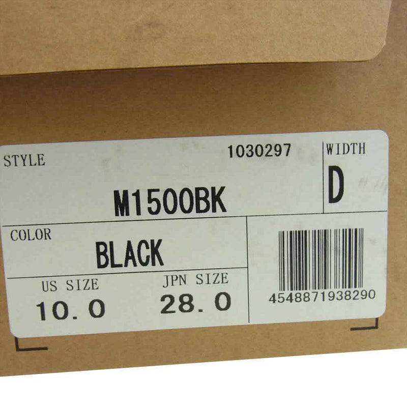 NEW BALANCE ニューバランス M1500BK イングランド製 スニーカー ブラック系 USA10D【中古】