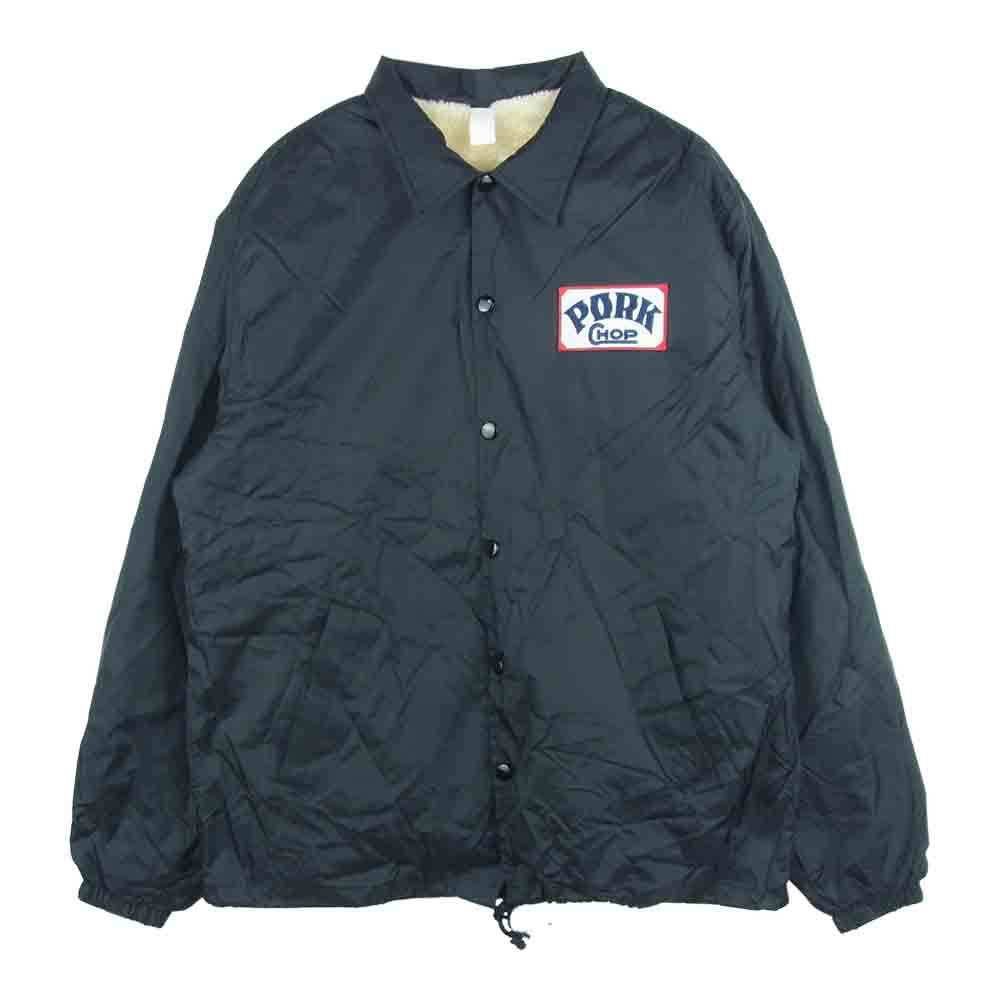 ポークチョップ BOA COACH JACKET ボア コーチ ジャケット ナイロン 中国製 ブラック系 S【中古】