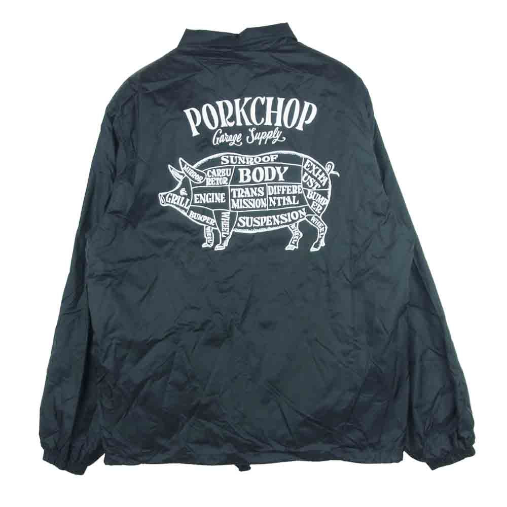 ポークチョップ BOA COACH JACKET ボア コーチ ジャケット ナイロン 中国製 ブラック系 S【中古】