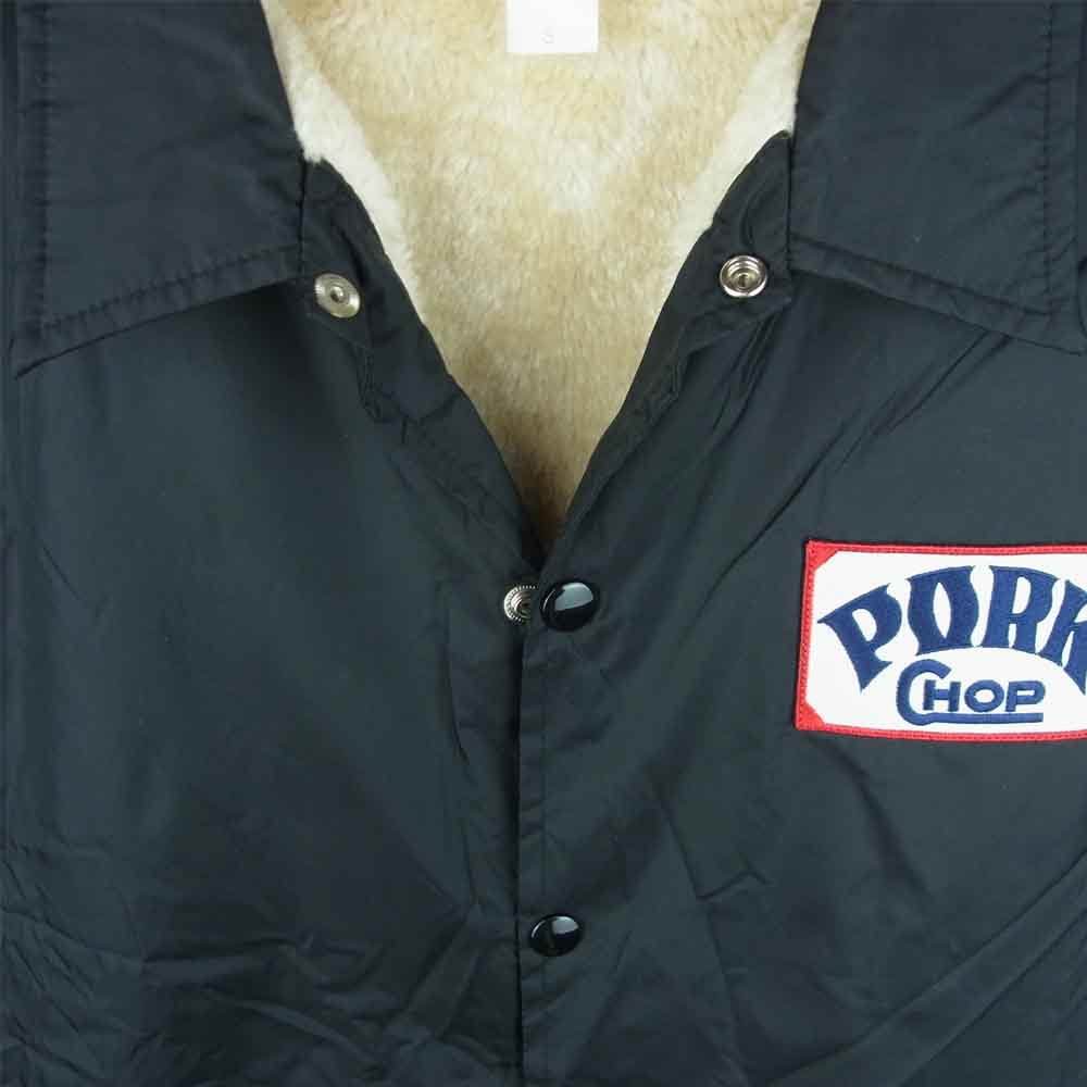 ポークチョップ BOA COACH JACKET ボア コーチ ジャケット ナイロン 中国製 ブラック系 S【中古】