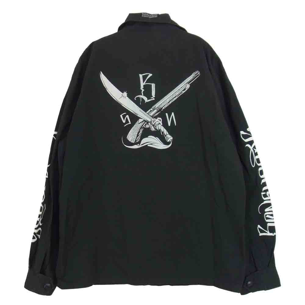 NEIGHBORHOOD ネイバーフッド TSSTN-JK-M01 × STUSSY ステューシー BONEYARDS ブルゾン ジャケット ブラック系 L【中古】