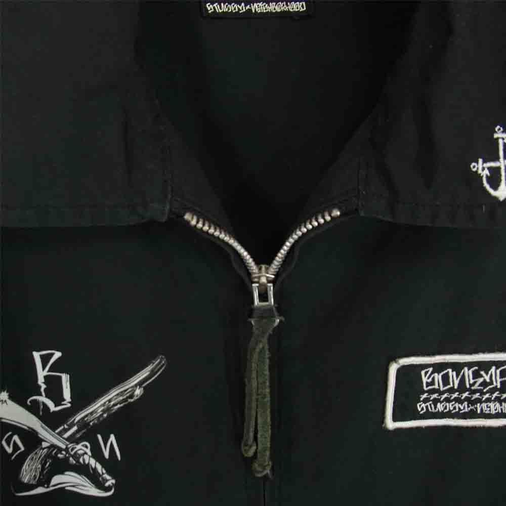 NEIGHBORHOOD ネイバーフッド TSSTN-JK-M01 × STUSSY ステューシー BONEYARDS ブルゾン ジャケット ブラック系 L【中古】