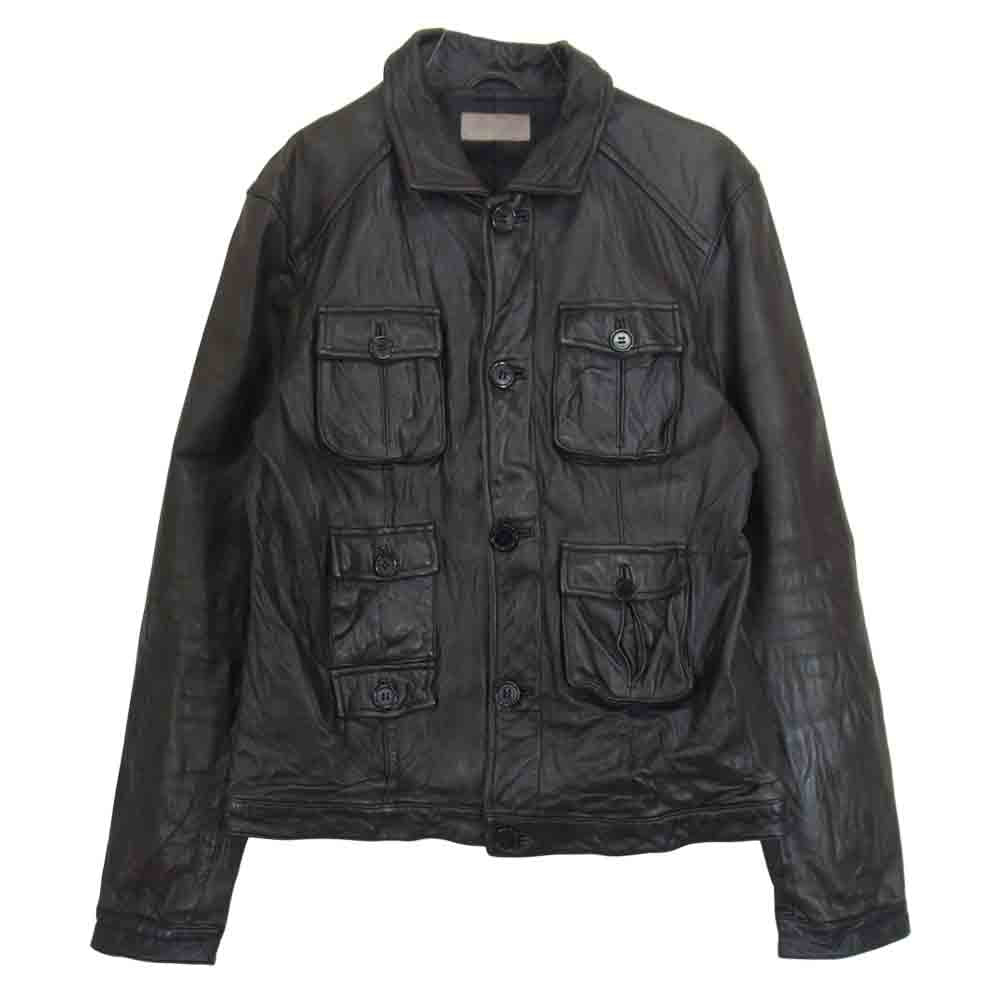 村正洋装 シワ加工 ホースハイド レザー ジャケット ブラック系 4【中古】