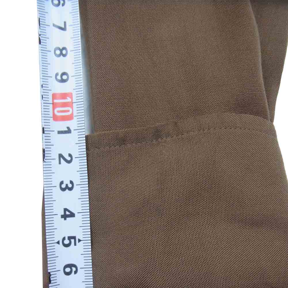 WACKO MARIA ワコマリア ロゴ 刺繍 オープンカラー シャツ 開襟 リヨセル 長袖 ブラウン系 M【中古】