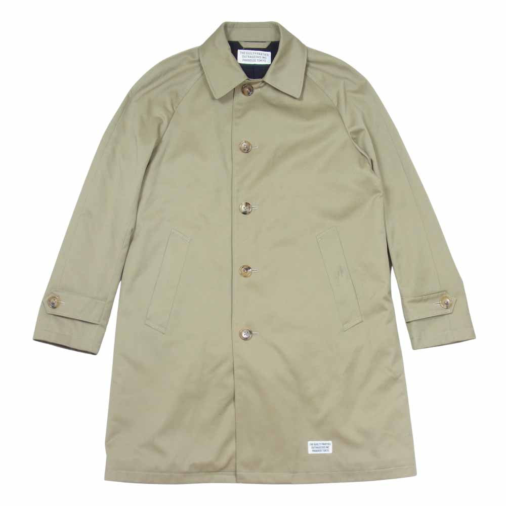 WACKO MARIA ワコマリア ロング コート バルカラー 日本製 ベージュ系 M【中古】
