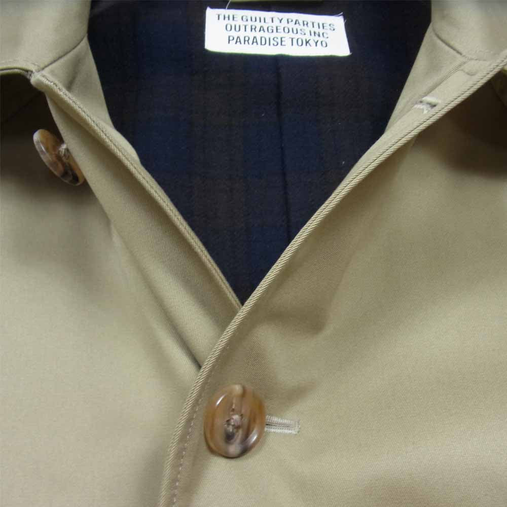 WACKO MARIA ワコマリア ロング コート バルカラー 日本製 ベージュ系 M【中古】