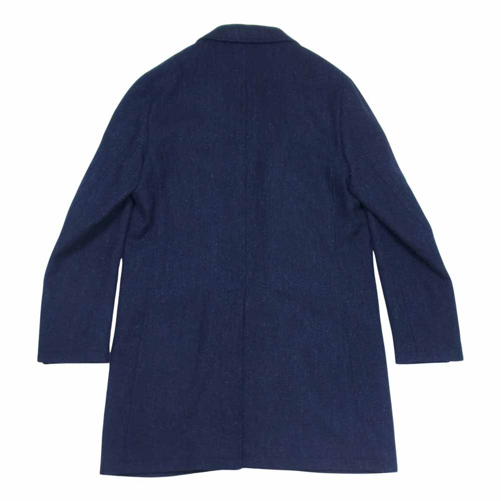 WACKO MARIA ワコマリア 15AW HERRINGBONE CHESTER FIELD COAT ヘリンボーン ウール チェスター フィールド コート ネイビー系 M【中古】