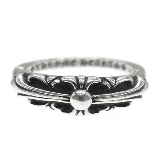 CHROME HEARTS クロムハーツ（原本有）  ベイビー クラシック フローラル クロス リング  シルバー系【中古】
