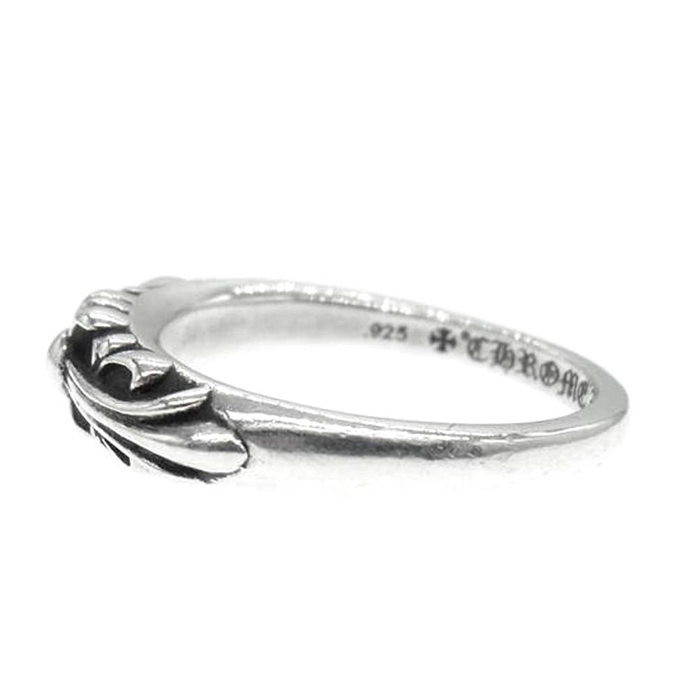 CHROME HEARTS クロムハーツ（原本有）  ベイビー クラシック フローラル クロス リング  シルバー系【中古】