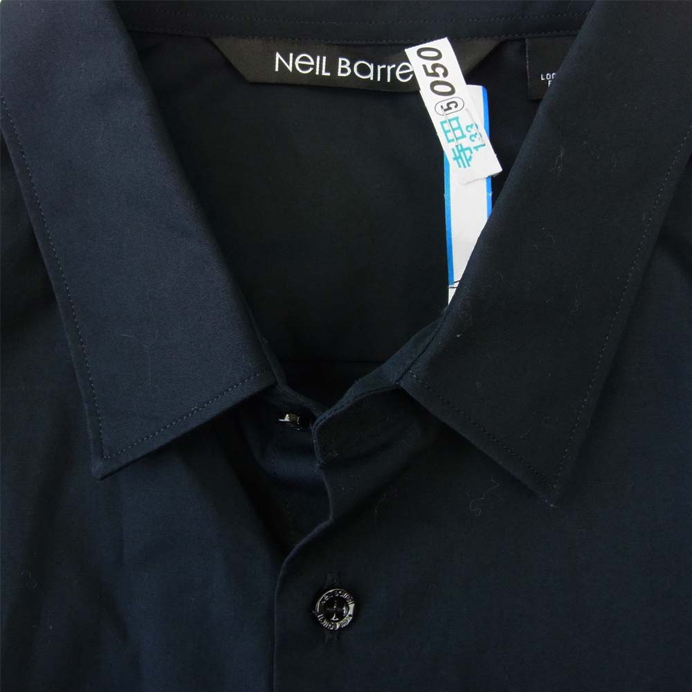 NEIL BARRETT ニールバレット PBCM1461S Hybrid Vintage Short Sleeve Shirt ジップ 装飾 半袖 シャツ ダークネイビー系 XXL【中古】