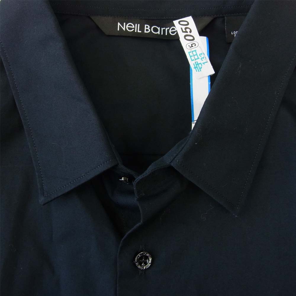 NEIL BARRETT ニールバレット PBCM1461S Hybrid Vintage Short Sleeve Shirt ジップ 装飾 半袖  シャツ ダークネイビー系 XXL【中古】