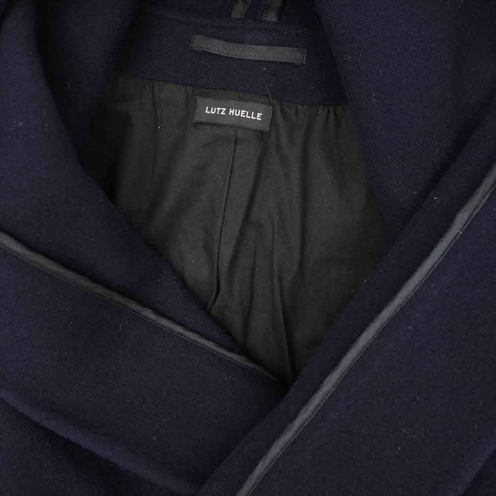 ルッツヒュエル 15AW LZ-A15-0000-033 ショールカラー メルトン フーデッド コート ネイビー系【中古】