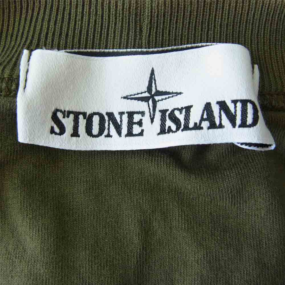 STONE ISLAND ストーンアイランド 21SS 741520158 国内正規品 ロゴ刺? ジップ ポケット 半袖 Tシャツ カーキ カーキ系 XL【中古】