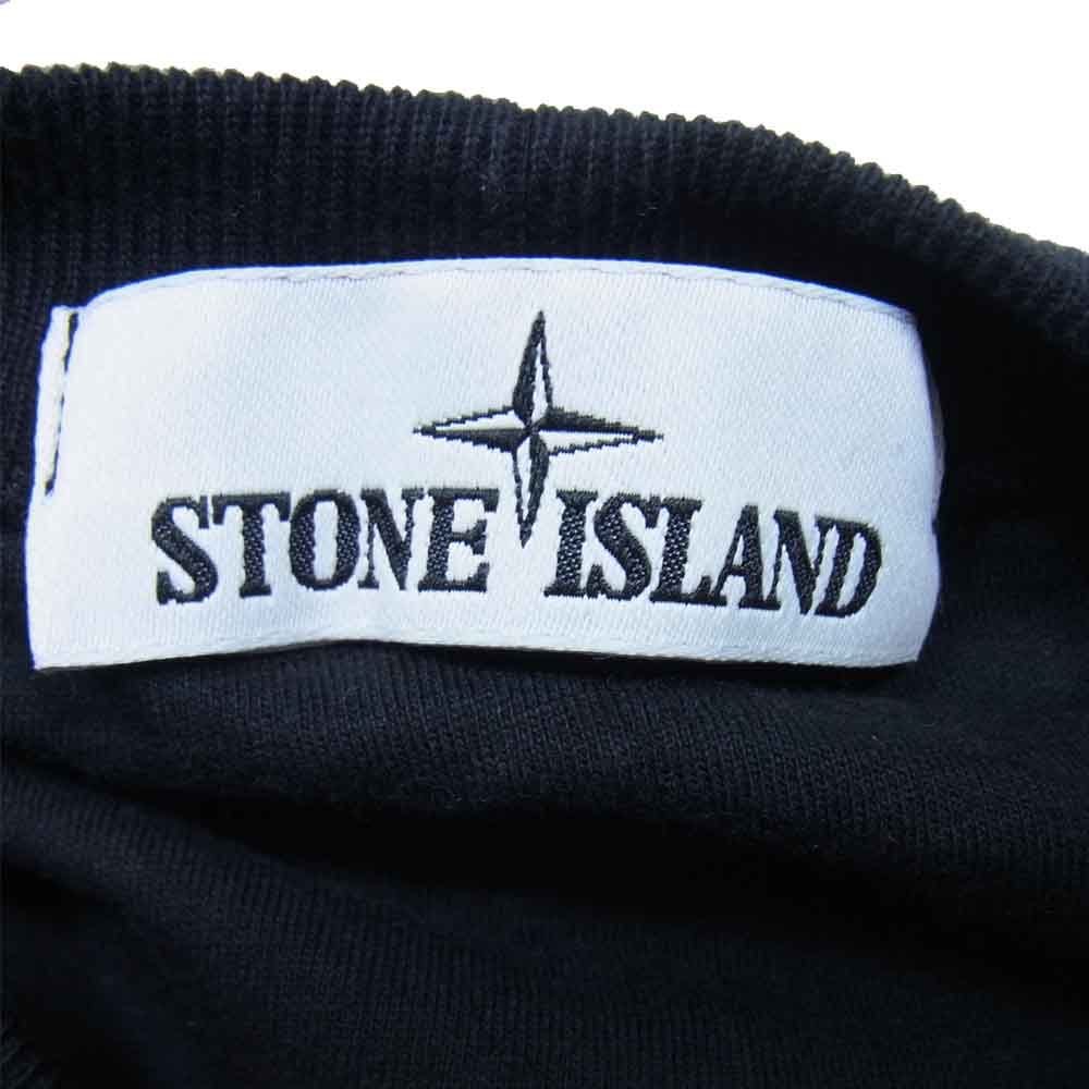 STONE ISLAND ストーンアイランド 21SS 741520158 国内正規品 ジップ ポケット 半袖 Tシャツ ブラック系 XL【中古】