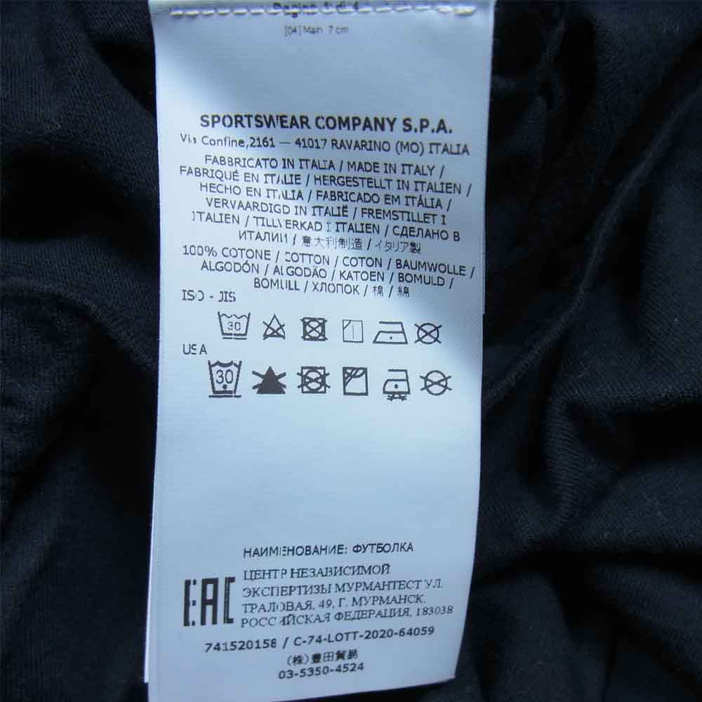 STONE ISLAND ストーンアイランド 21SS 741520158 国内正規品 ジップ ポケット 半袖 Tシャツ ブラック系 XL【中古】