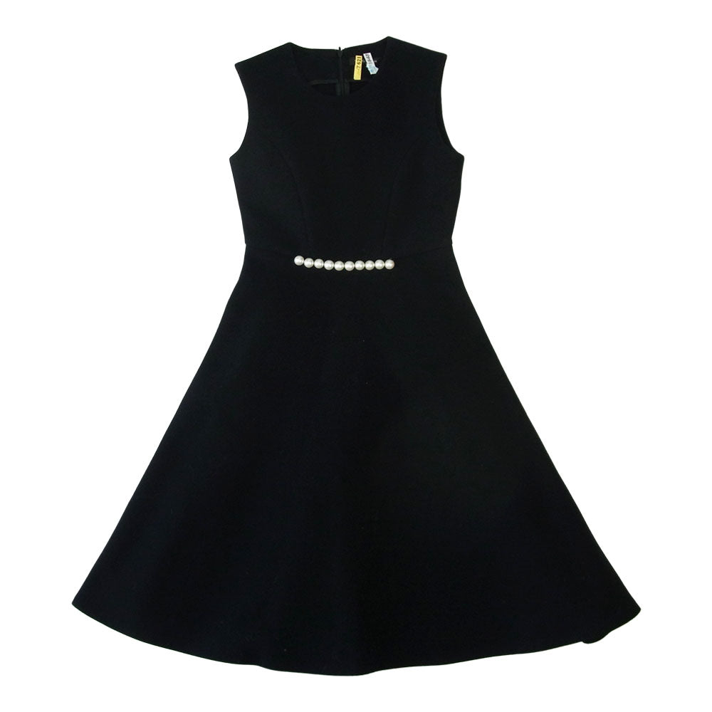 YOKO CHAN ヨーコチャン YCD-316-269 Pearl Flared Dress パール フレア ドレス ワンピース ブラック系 36【中古】
