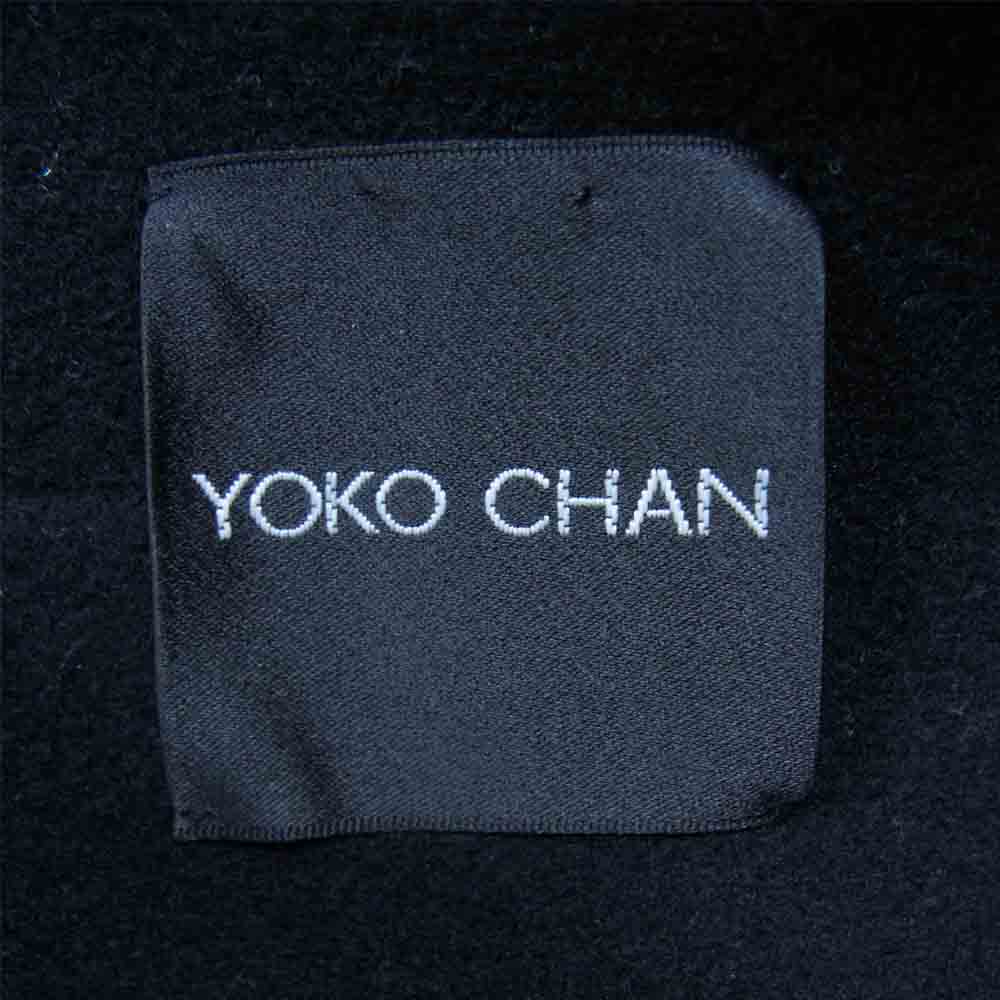 YOKO CHAN ヨーコチャン YCC-316-059 パール ノーカラー コート ブラック系 38【中古】