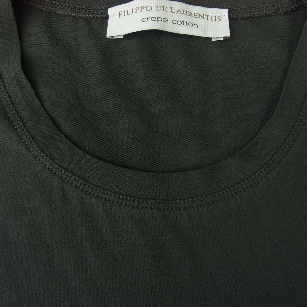 フィリッポ デ ローレンティス 1110-TSMC10 クレープコットン クルーネック ニット Tシャツ グレー系 50【中古】